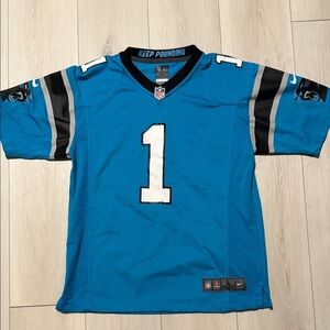 Kid’s Nike NFL Carolina Panthers Football Jersey  Cam Newton #1 size L 14-16